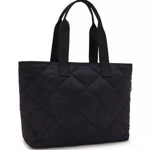NEW! Kipling Large Colissa Quilted Black Laptop Tote